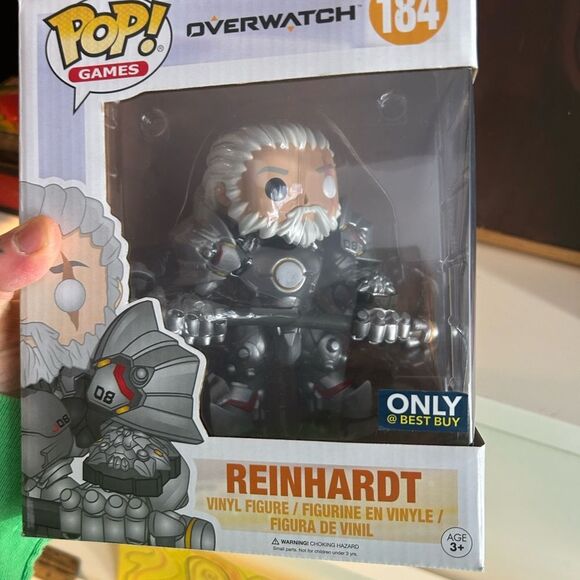 Funko Pop 8" Overwatch 184 Reinhardt Vinyl Figure in Black and Gray - Picture 11 of 13